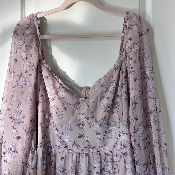 Arula Purple Floral Tiered Maxi Dress Size X‎ - Picture 4 of 8